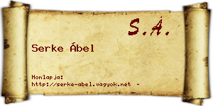 Serke Ábel névjegykártya